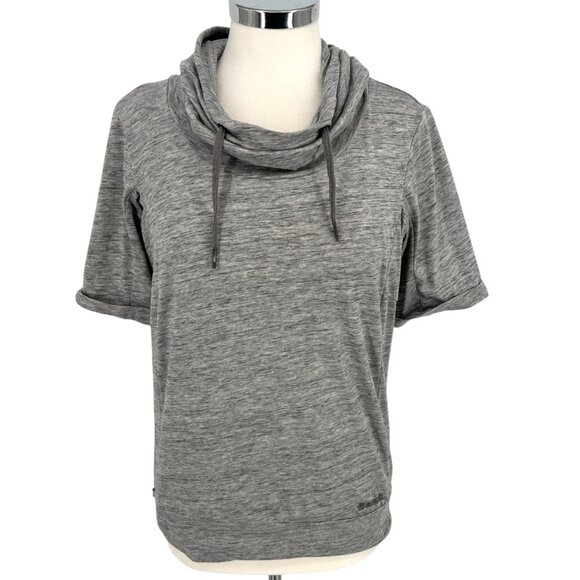 Bench Rollreach Short Sleeve Hooded Jumper Shirt Heather Gray Medium - Picture 1 of 14